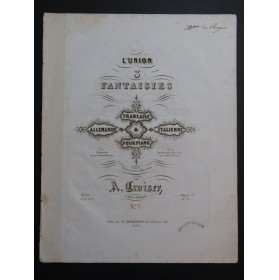 CROISEZ Alexandre Divertissement Martial op 17 Piano ca1850