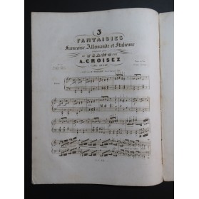 CROISEZ Alexandre Divertissement Martial op 17 Piano ca1850