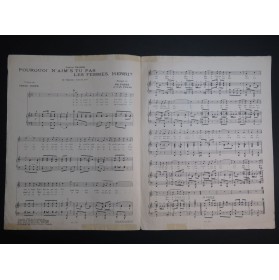 PARÉS VAN PARYS Pourquoi n'aim's tu pas les femmes Chant Piano 1929