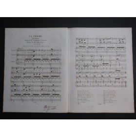 MALIBRAN Marie La Pensée Chant Piano ca1830