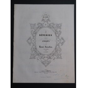 ROSELLEN Henri Trois Rêveries op 31 Piano ca1853