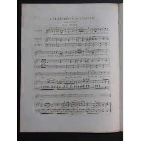 BÉRAT E. J'ai retrouvé mon coutiau Chant Piano ou Harpe 1823