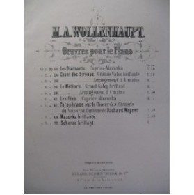 WOLLENHAUPT H. A. Scherzo Brillant Piano 1868