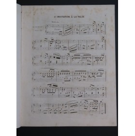 WEBER L'Invitation à la Valse op 65 Piano ca1840