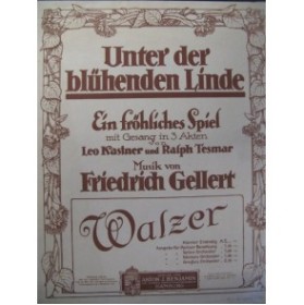 GELLERT Friedrich Unter der Blühenden Linde Piano 1915