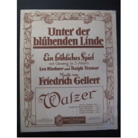 GELLERT Friedrich Unter der Blühenden Linde Piano 1915