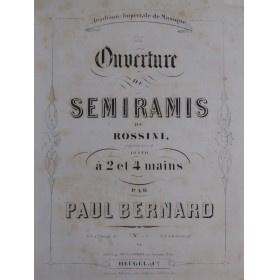 ROSSINI G. Semiramis Ouverture Piano ca1865