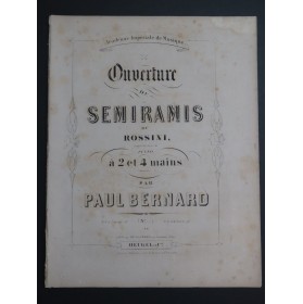 ROSSINI G. Semiramis Ouverture Piano ca1865