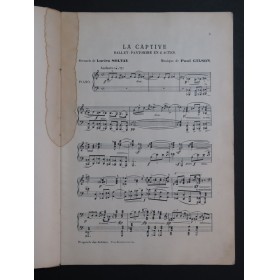 GILSON Paul La Captive Ballet Dédicace Piano 1901