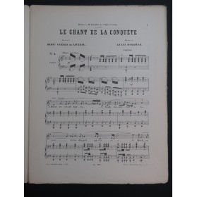 BORDÈSE Luigi Le Chant de la Conquête Chant Piano ca1885