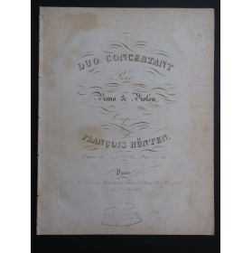 HÜNTEN François Duo Concertant op 23 Piano ca1827