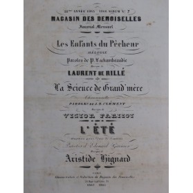 DE RILLÉ PARIZOT HIGNARD Pièces Chant Piano 1866