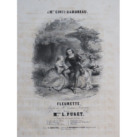 PUGET Loïsa Fleurette Chant Piano ca1840