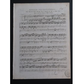 DEVIENNE François Rondeau des Visitandines Chant Clavecin ou Harpe ca1790