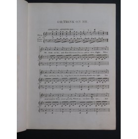 LACY F. E. Oh ! Think on me Chant Piano ca1830