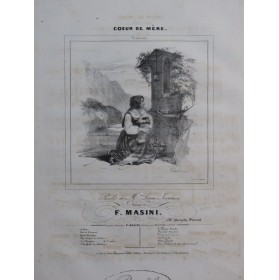 MASINI F. Coeur de Mère Chant Piano ca1840