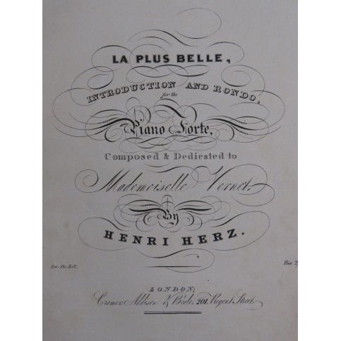 HERZ Henri La Plus Belle Piano ca1840