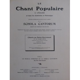 BACH J. S. Chants au SS. Sacrement et au Sacré-Coeur Chant Orgue 1912