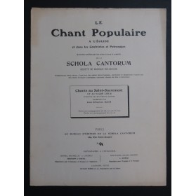 BACH J. S. Chants au SS. Sacrement et au Sacré-Coeur Chant Orgue 1912