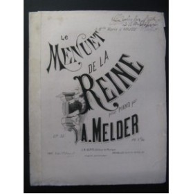 MELDER A. Menuet de la Reine Piano XIXe