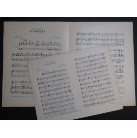 LEMAIRE Gaston Gitanella Dédicace Chant Piano 1914