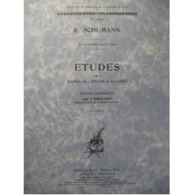 SCHUMANN Robert Etudes op 3 Piano
