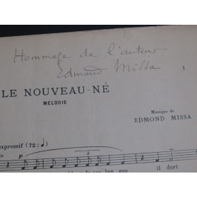 MISSA Edmond Le Nouveau-Né Dédicace Chant Piano