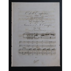 CARAFA Michele O dell' Empireo Chant Piano ca1820