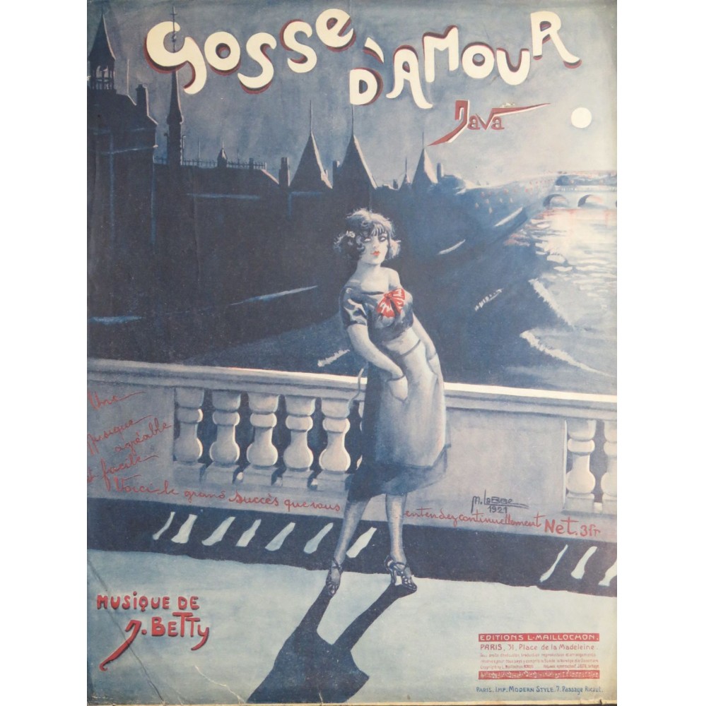 BETTY J. Gosse d'Amour Java Piano 1921