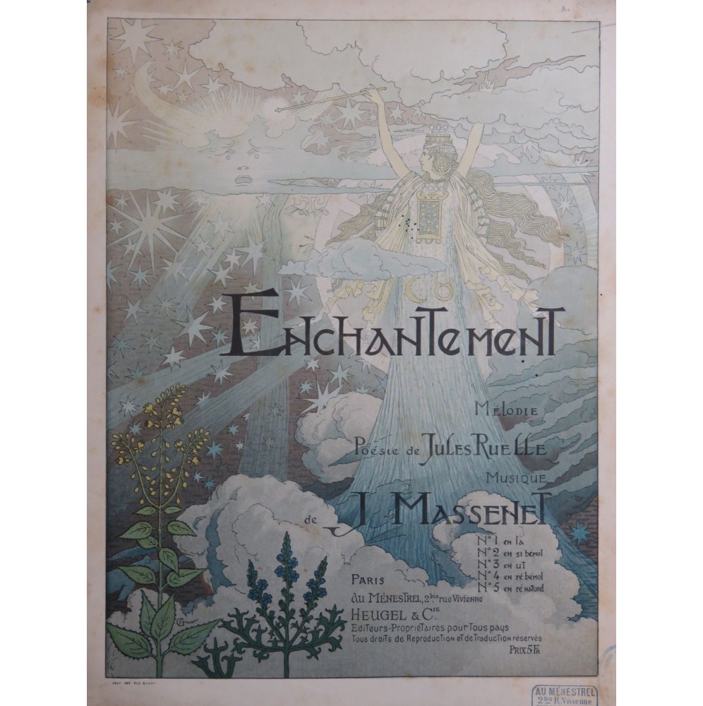 MASSENET Jules Enchantement No 2 E. Grasset Chant Piano 1892