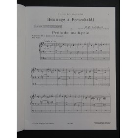 LANGLAIS Jean Hommage à Frescobaldi 8 Pièces pour Orgue 2003