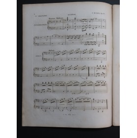 HÜNTEN François Cavatine sur Le Crociato Meyerbeer op 97 Piano 4 mains 1838