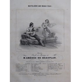 DE BEAUPLAN Amédée Batelière aux Beaux Yeux Chant Piano ca1840