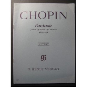 CHOPIN Frédéric Fantaisie op 49 Piano