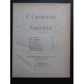 CHAMINADE Cécile Gavotte op 9 Piano Violoncelle 1896