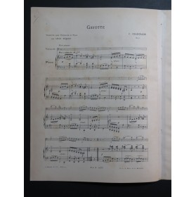 CHAMINADE Cécile Gavotte op 9 Piano Violoncelle 1896