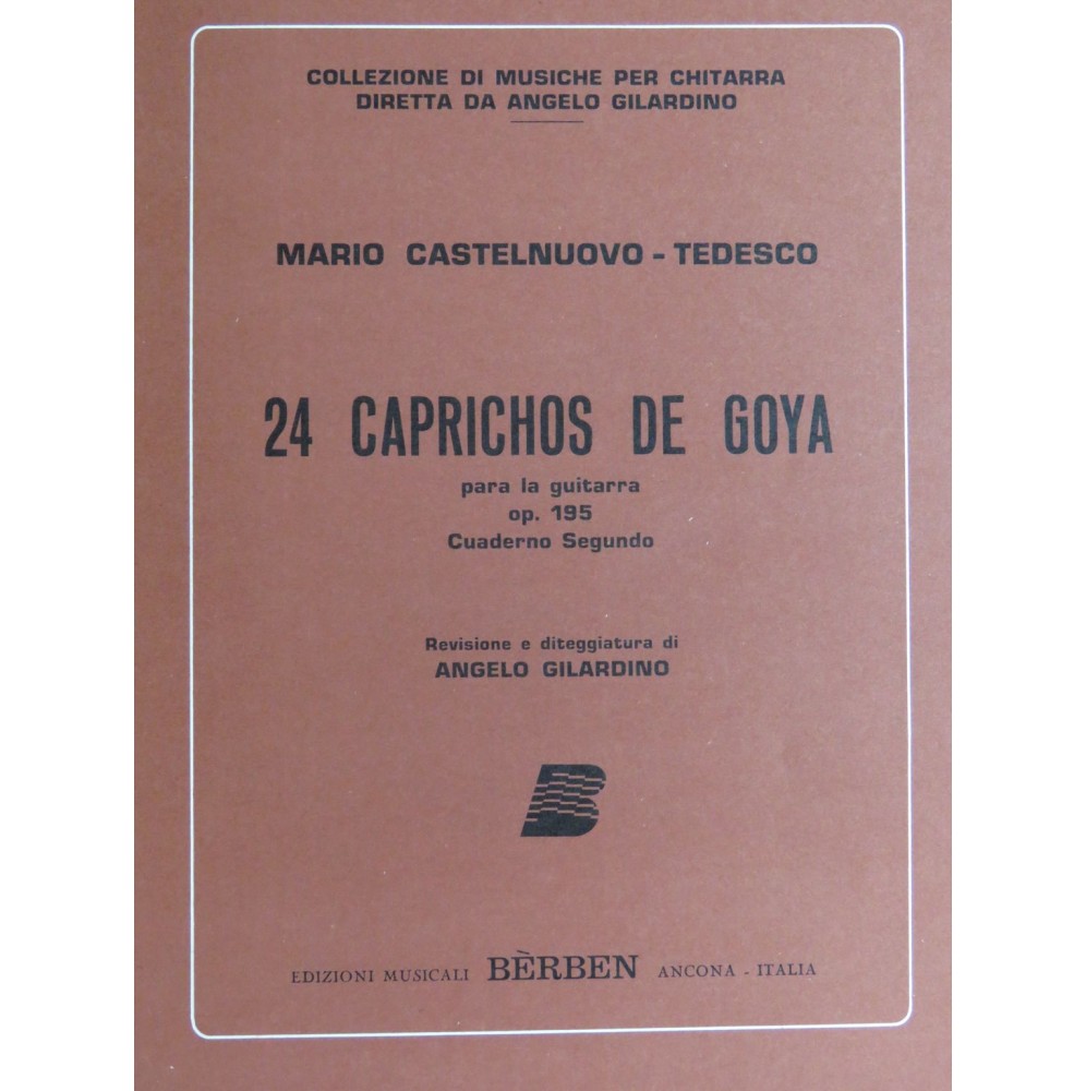 CASTELNUOVO-TEDESCO Mario Caprichos de Goya No 7 à 12 op 195 Guitare 1981