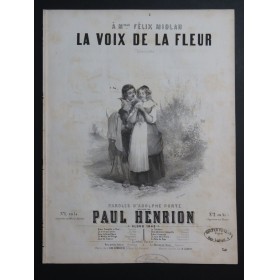 HENRION Paul La Voix de la Fleur Chant Piano 1849