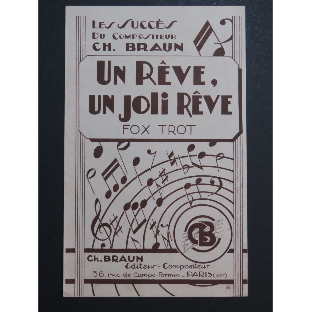 Un Rêve ! Un Joli Rêve Fox-Trot Ch. Braun Piano