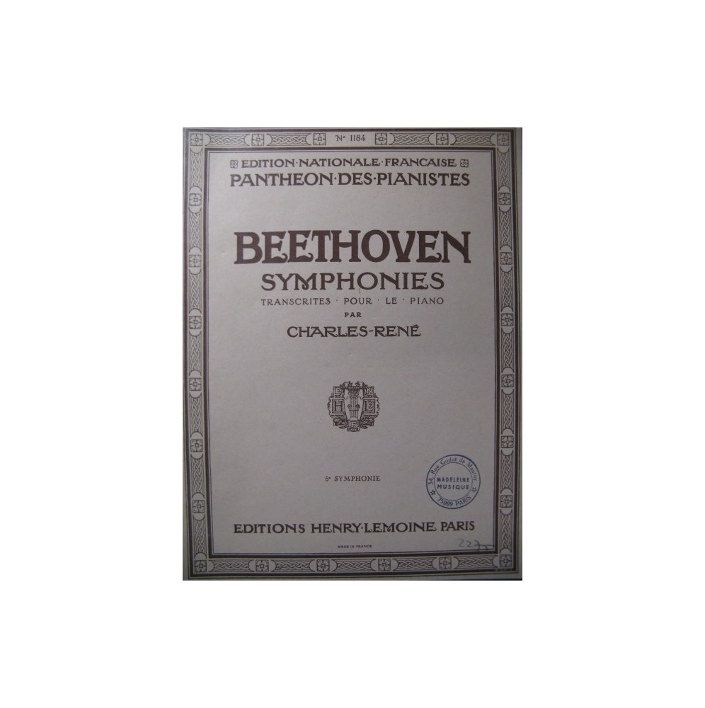 BEETHOVEN Symphonie No 5 Piano