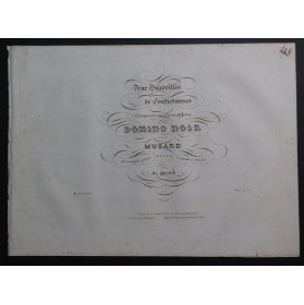 MUSARD Le Domino Noir Quadrille No 1 Piano 4 mains ca1835