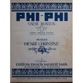 CHRISTINÉ Henri Phi-Phi Piano 1919