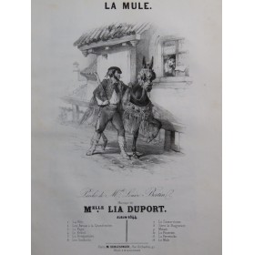 DUPORT Lia La Mule Chant Piano 1844