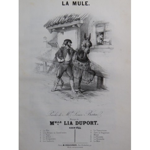 DUPORT Lia La Mule Chant Piano 1844