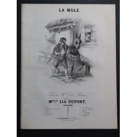 DUPORT Lia La Mule Chant Piano 1844