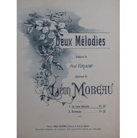 MOREAU Léon La Lune Blanche Chant Piano