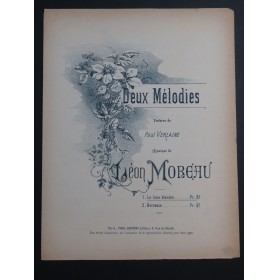 MOREAU Léon La Lune Blanche Chant Piano