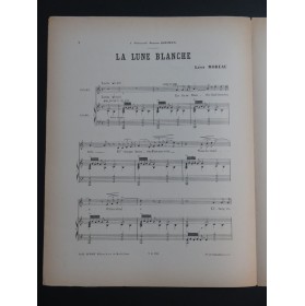 MOREAU Léon La Lune Blanche Chant Piano