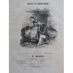 MASINI F. Veux-tu mon nom ? Chant Piano ca1830