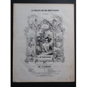 PUGET Loïsa Le Soleil de ma Bretagne Chant Piano 1841